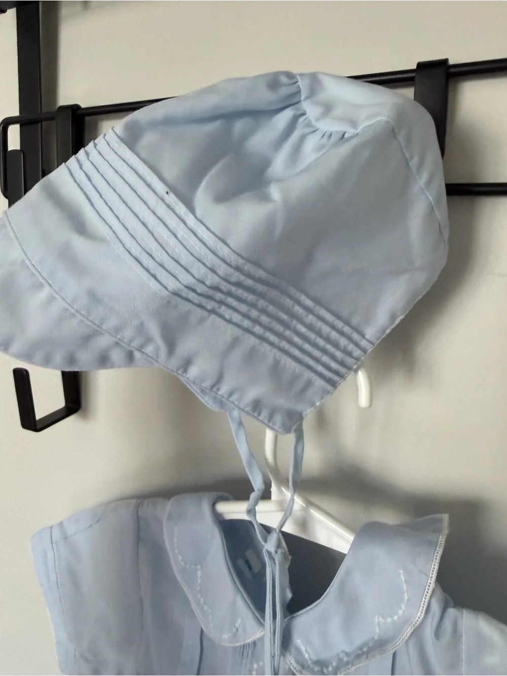 Bell Classic Light Blue Baby Romper Set with Bonnet